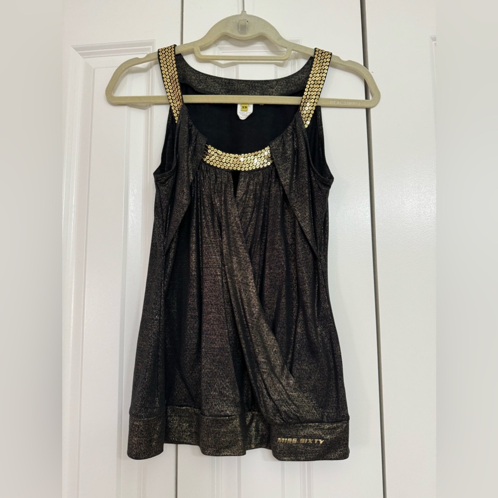 Miss sixty x small women’s metallic tank